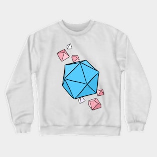 Trans Pride Colors Dice Crewneck Sweatshirt